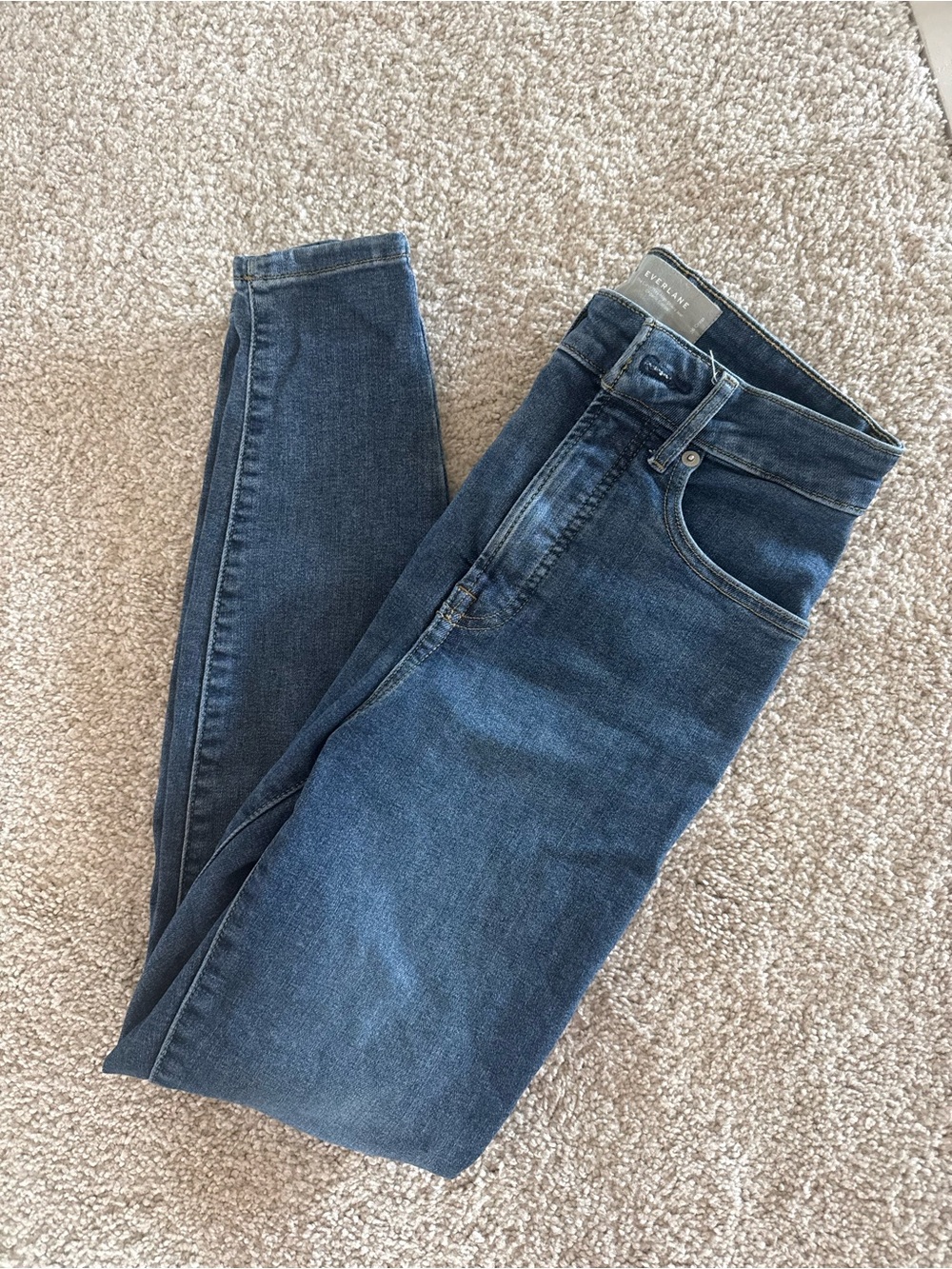 Everlane Women's Skinny Jeans in Dark Blue Denim